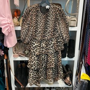 Ganni Animal Print Leopard Dress